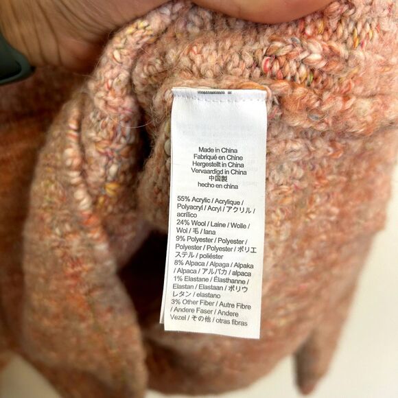 J.crew Long Sleeve Pullover Puff-sleeve V-neck Sweater Size Medium Wool Alpaca - Picture 7 of 16